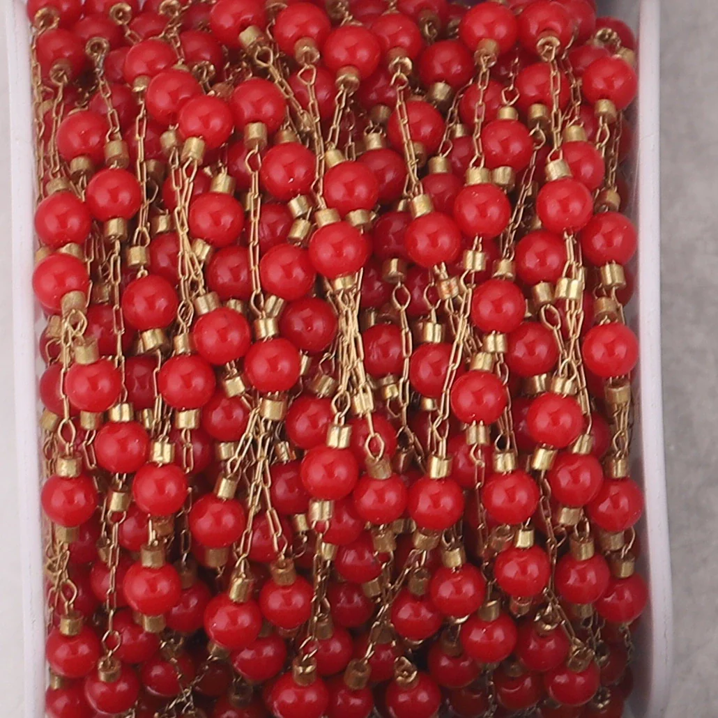 Jewelry Accessories Natural Stone Stainless Steel Chain With Vacuum Gold Plating Electroplating - Image 6
