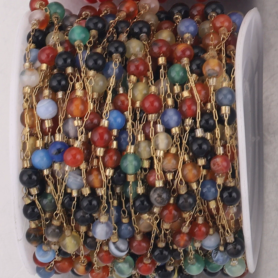 Jewelry Accessories Natural Stone Stainless Steel Chain With Vacuum Gold Plating Electroplating - Image 9