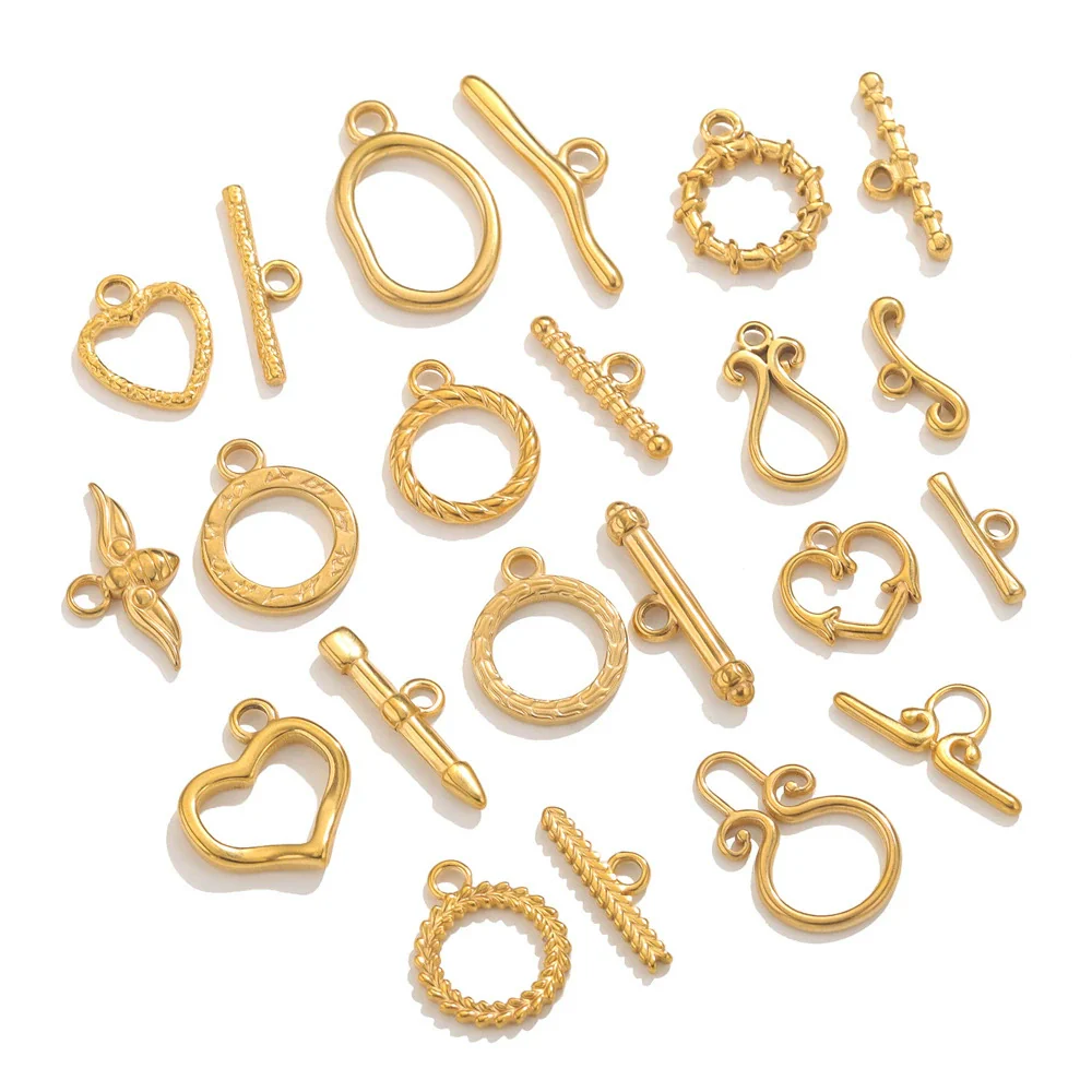 Jewelry Accessories Necklace And Bracelet Buckles Stainless Steel Electroplating Gold Finishing - Image 2