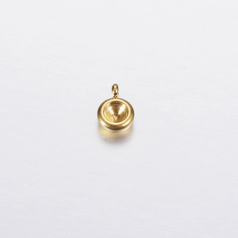 Jewelry Accessories Polished Round Base Stainless Steel Birth Stone Titanium Steel Electroplated - Image 13