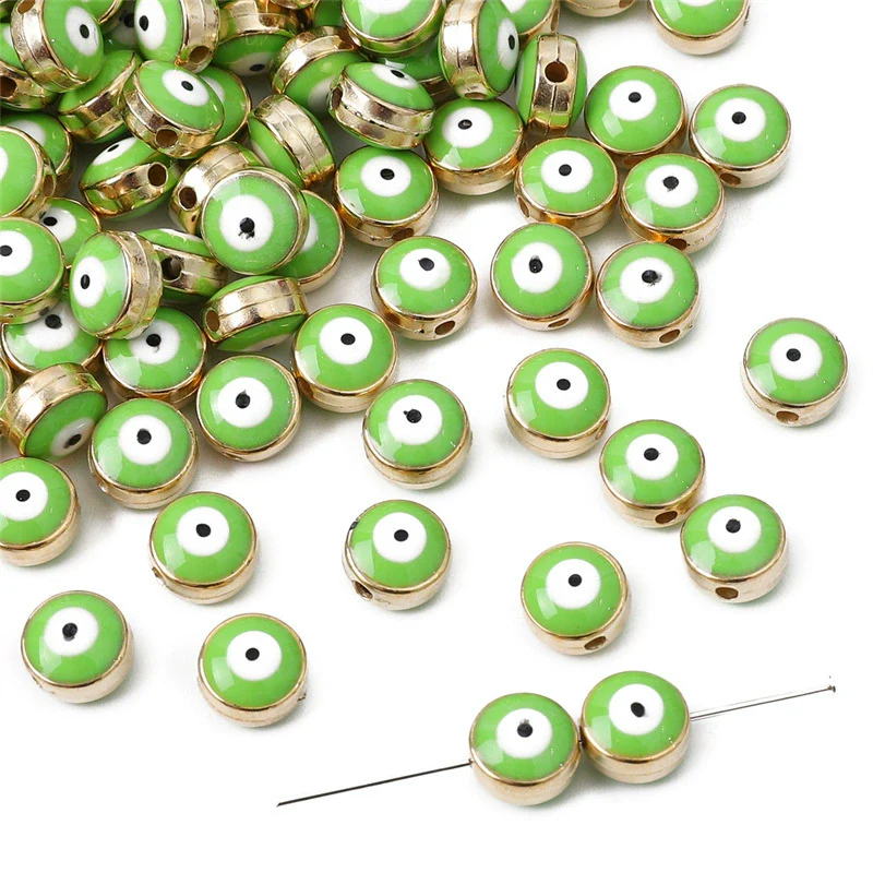 Jewelry Accessories Resin Beads Devil's Eye Pattern Handmade Pearlescent Treatment Bracelet Key Pendant - Image 17