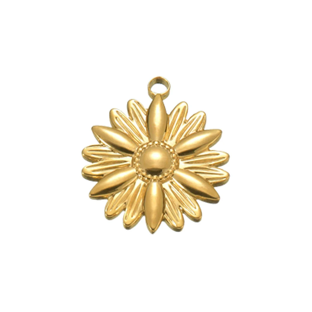 Jewelry Accessories Rose Pendant Retro Flower Stainless Steel Irregular Electroplated Diy Handmade Earrings Necklace - Image 6