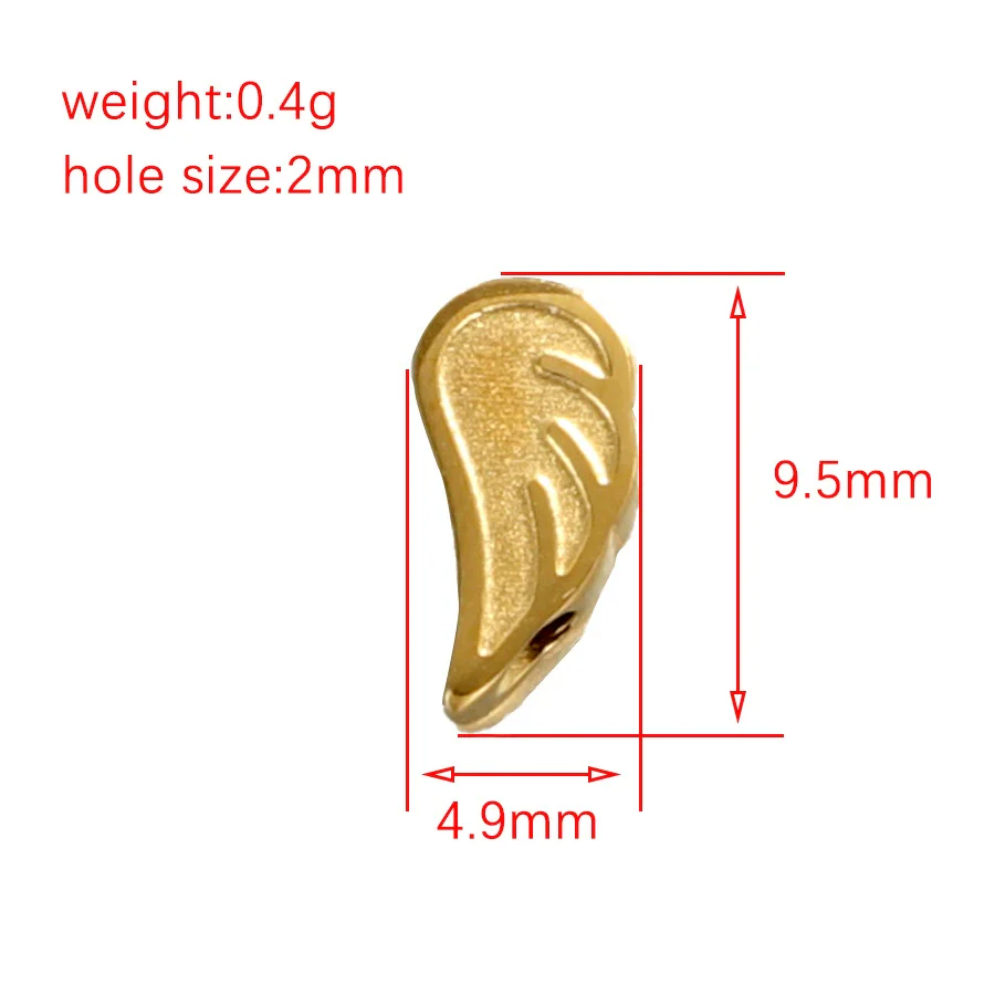 Jewelry Accessories Stainless Steel Angel Wings Pendant With Wave Pattern And Electroplating Treatment - Image 5