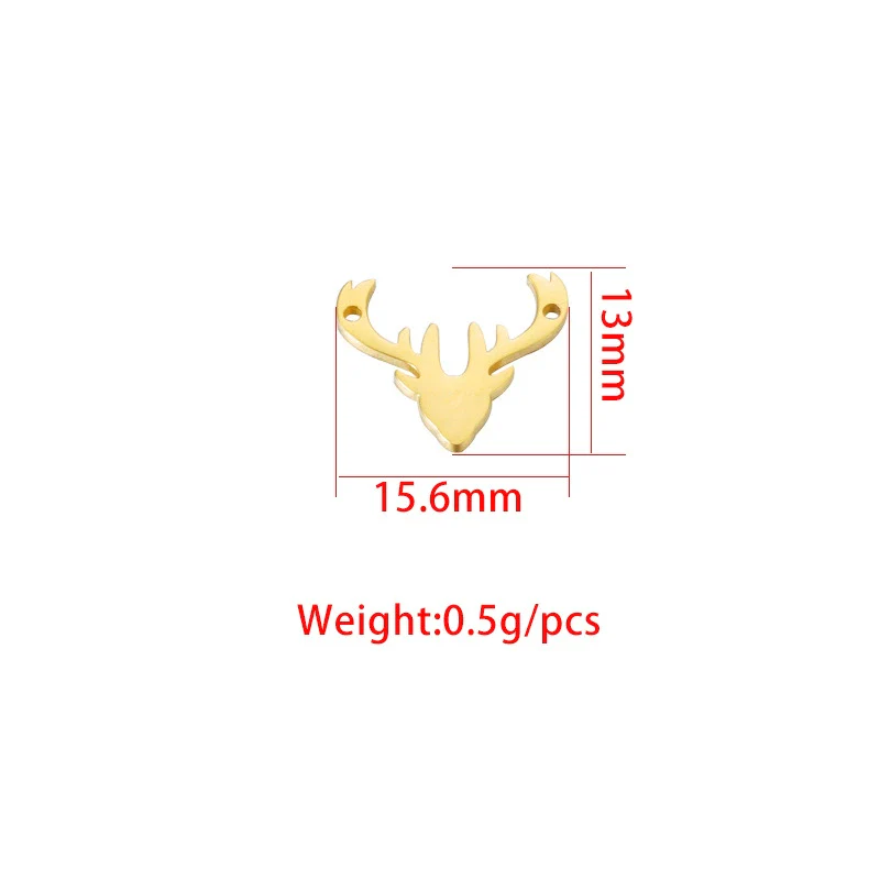 Jewelry Accessories Stainless Steel Antler Horseshoe Double Hole Connector Pendant Fine Polishing - Image 5
