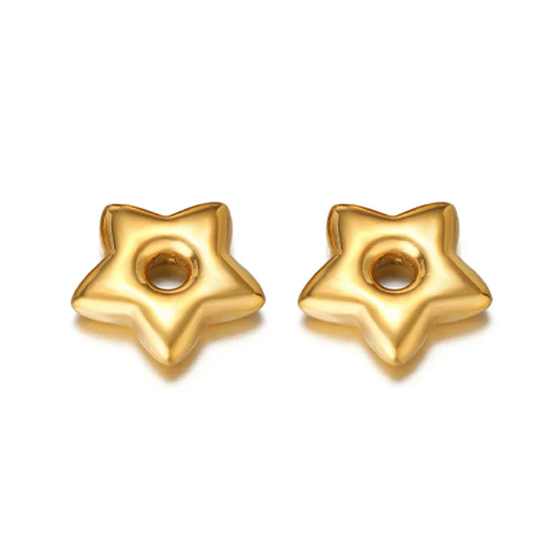 Jewelry Accessories Stainless Steel Flowers Geometric Fivepointed Star Square Gasket Beads Electroplated Pendant For Necklace Bracelet - Image 15
