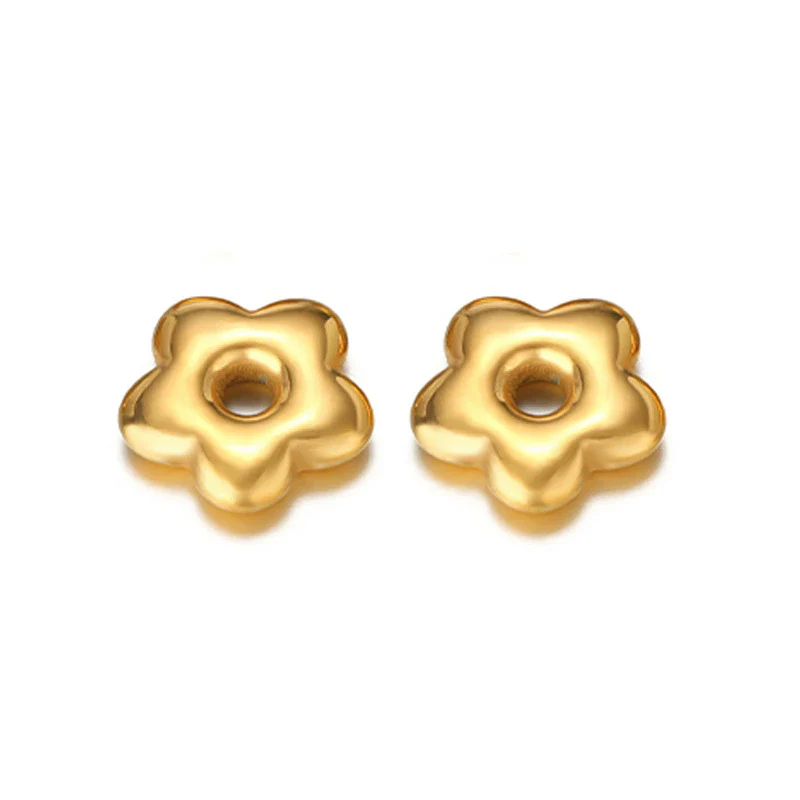 Jewelry Accessories Stainless Steel Flowers Geometric Fivepointed Star Square Gasket Beads Electroplated Pendant For Necklace Bracelet - Image 17
