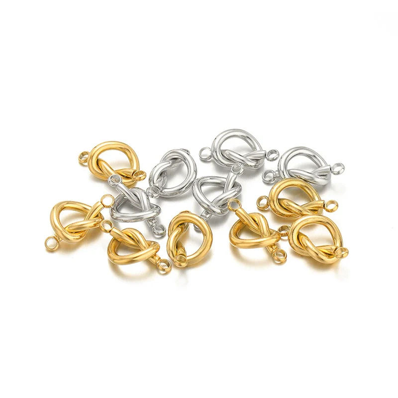 Jewelry Accessories Stainless Steel Gold Plated Heart Connector Pendant For Diy Necklace Earrings - Image 5