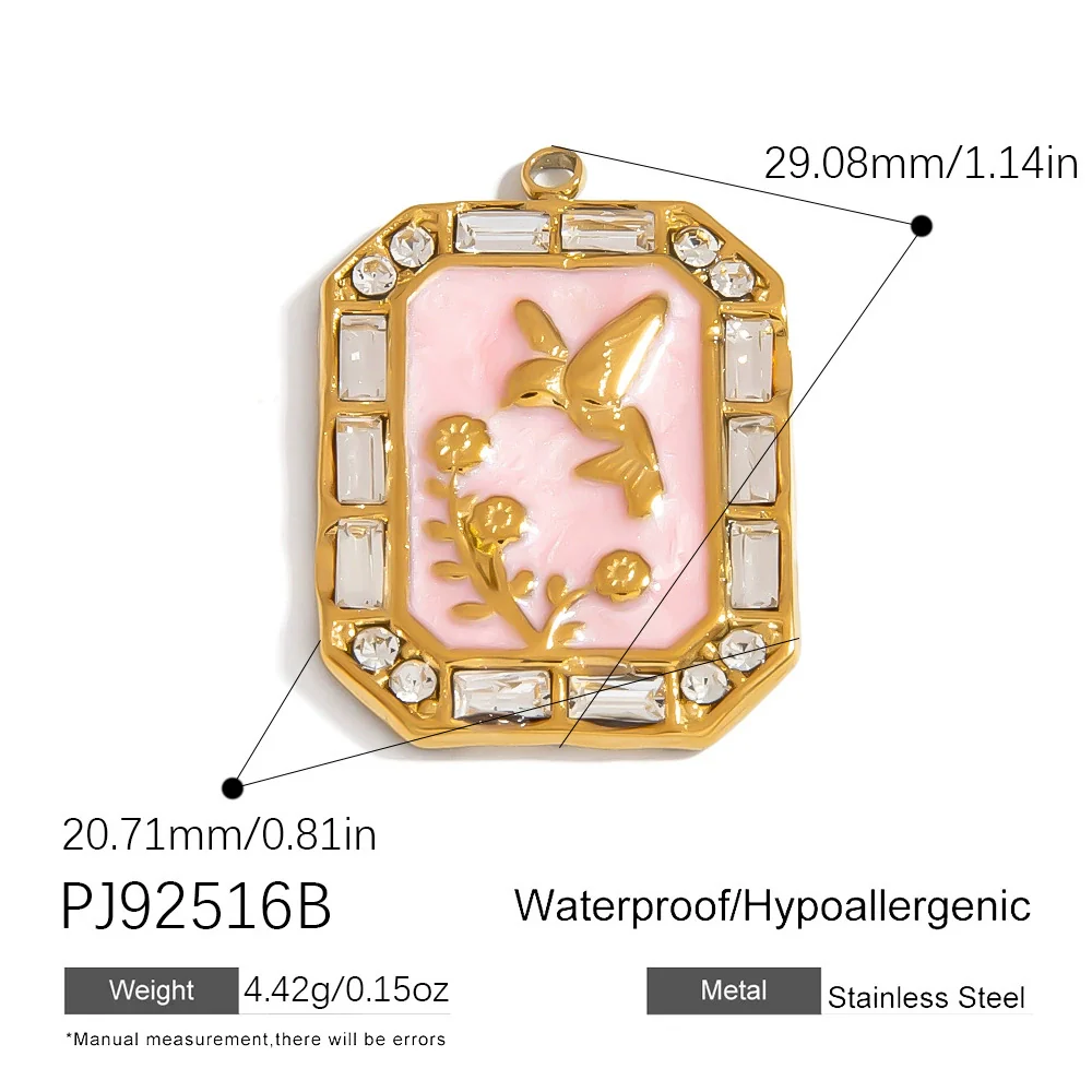 Jewelry Accessories Stainless Steel Heart Pendant Handmade Electroplated Bracelet Necklace - Image 14