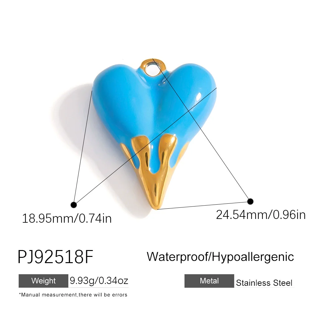 Jewelry Accessories Stainless Steel Heart Pendant Handmade Electroplated Bracelet Necklace - Image 21