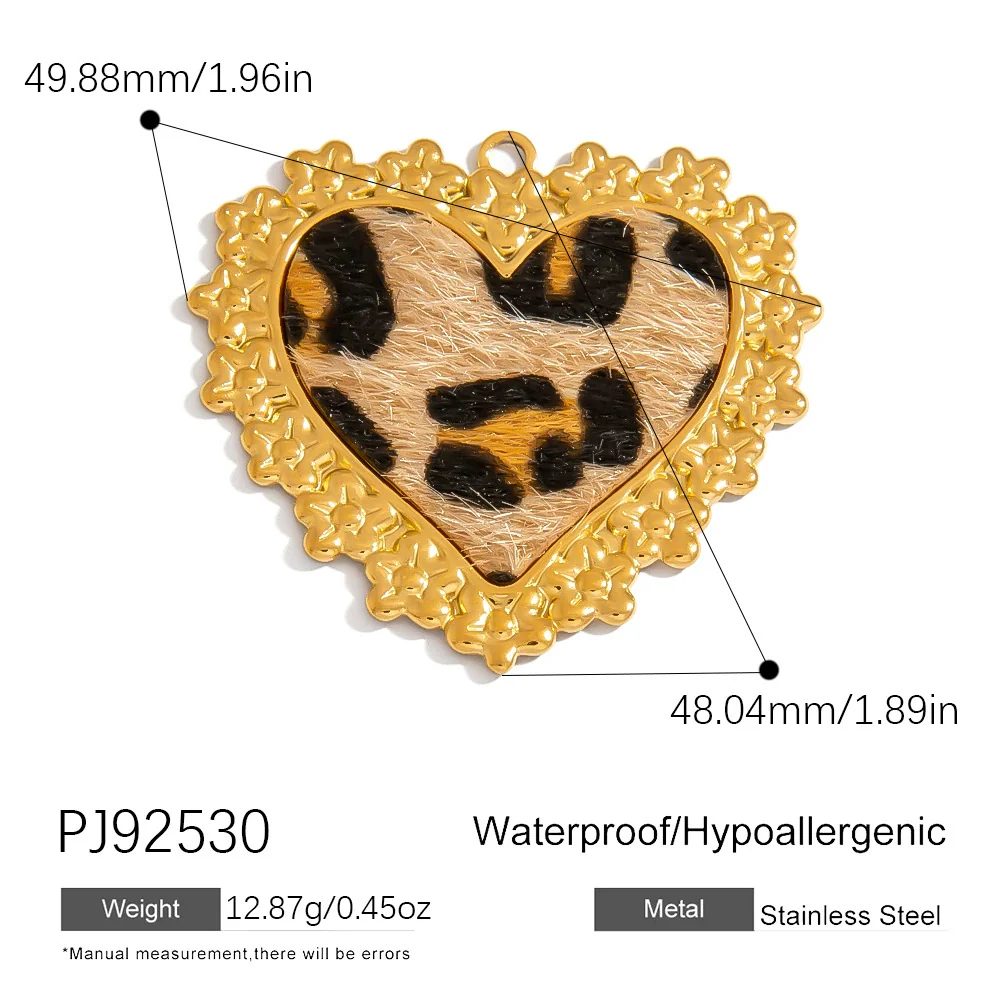 Jewelry Accessories Stainless Steel Heart Pendant Handmade Electroplated Bracelet Necklace - Image 32