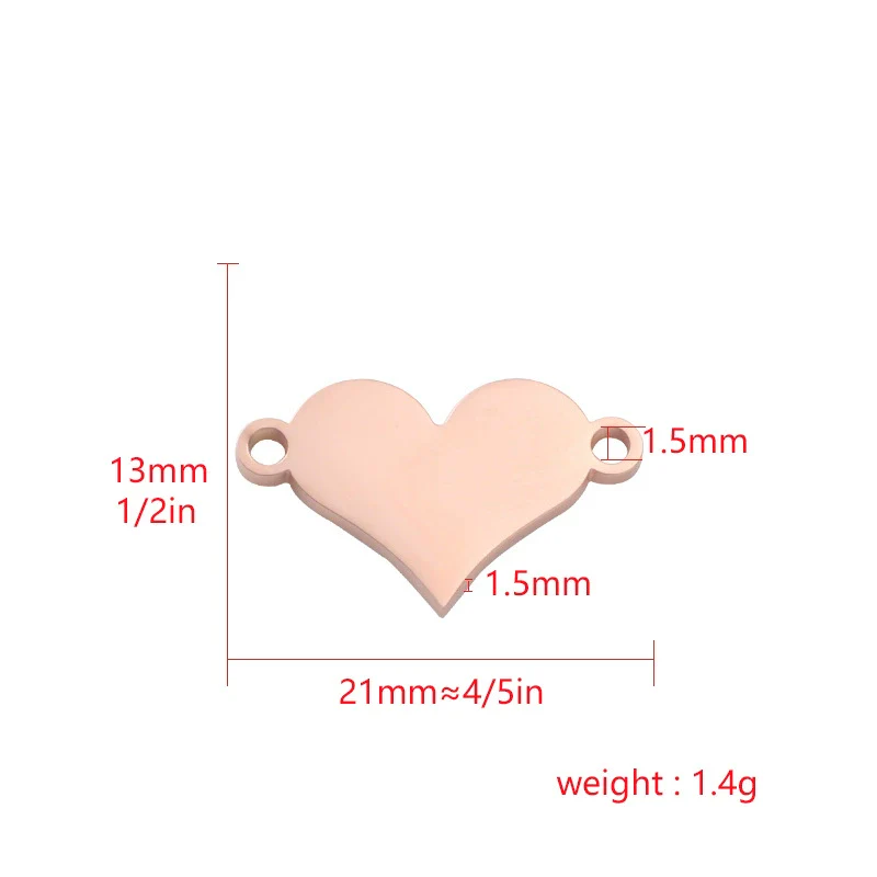 Jewelry Accessories Stainless Steel Heartshaped Love Pattern Laser Electroplated Pendant - Image 4