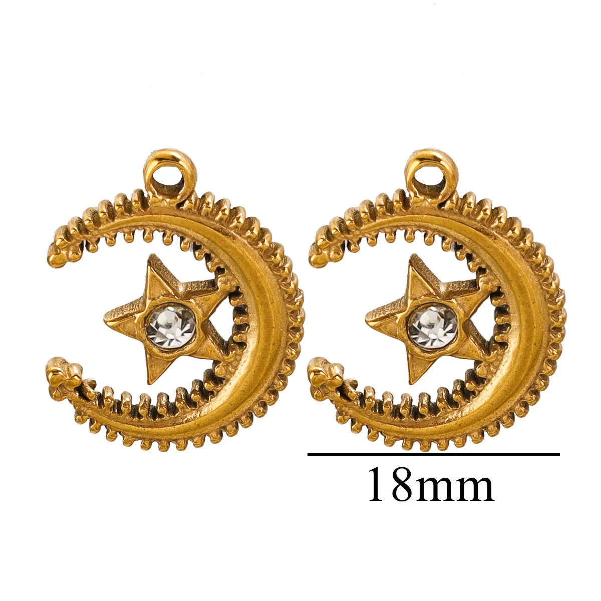 Jewelry Accessories Stainless Steel Moon Fivepointed Star Fish Pattern Electroplated Pendant Necklace Earrings - Image 10