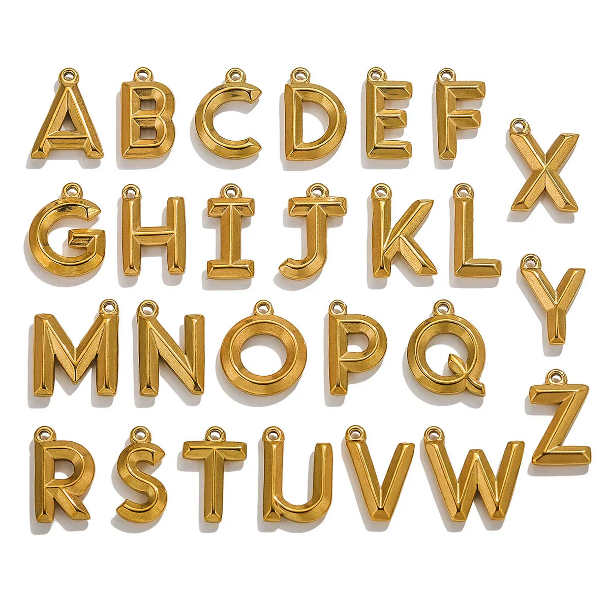 Jewelry Accessories Stainless Steel Pendant With 26 Letters Pattern And Electroplating Treatment - Image 7