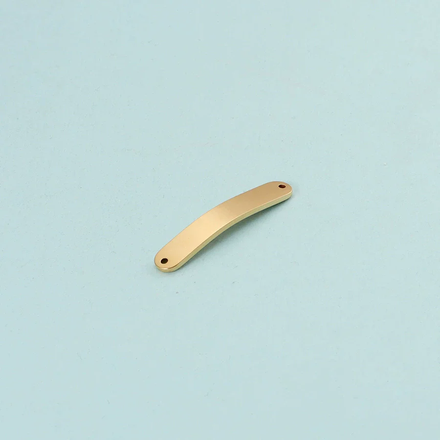 Jewelry Accessories Stainless Steel Rectangular Double Hole Pendant Connector With Mirror Finish Polishing - Image 6