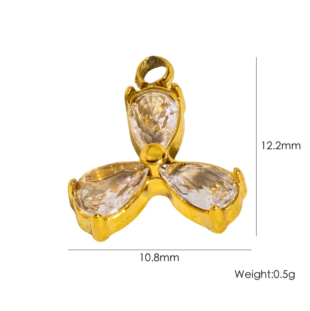 Jewelry Accessories Stainless Steel Retro Simple Geometric Electroplating White Shellfish Natural Stone Zircon Necklace Pendant - Image 10