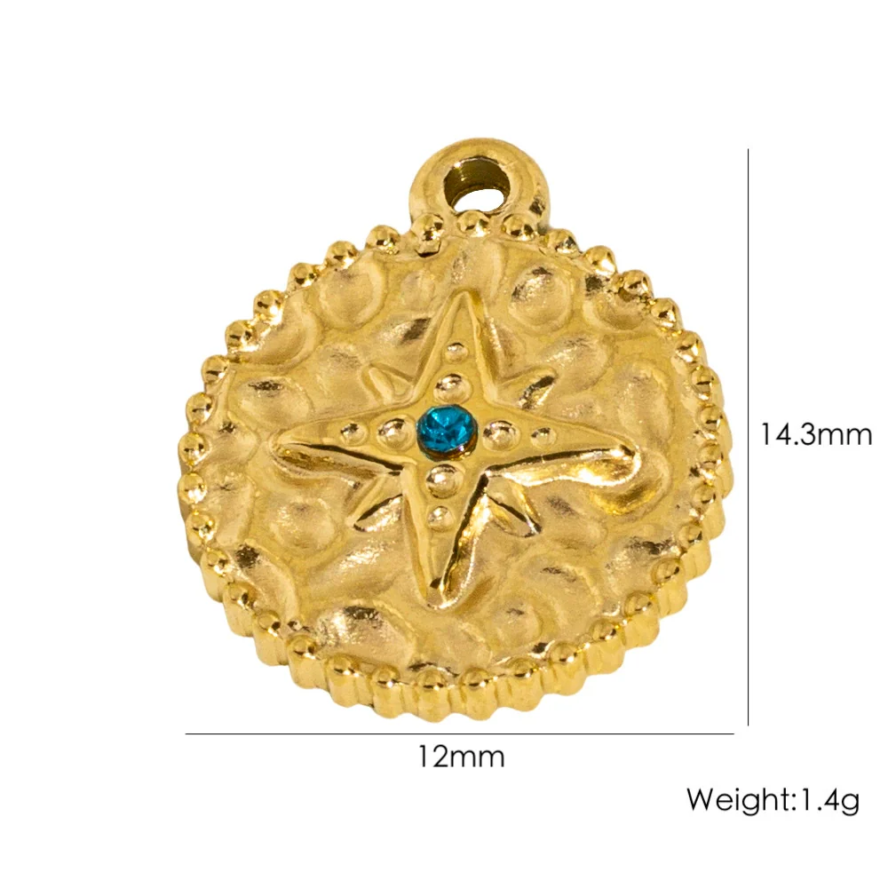 Jewelry Accessories Stainless Steel Retro Simple Geometric Electroplating White Shellfish Natural Stone Zircon Necklace Pendant - Image 18