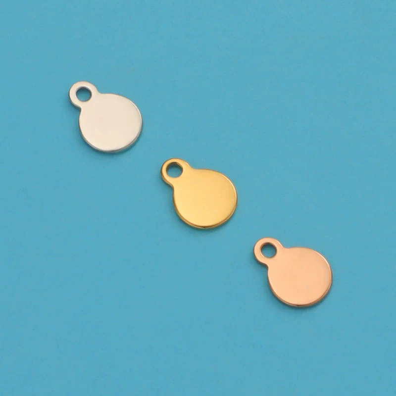 Jewelry Accessories Stainless Steel Round Creative Diy Pendant Fully Polished Electroplated - Image 2