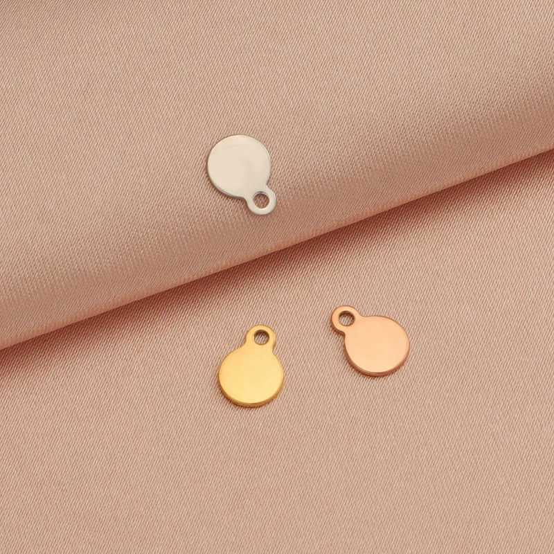 Jewelry Accessories Stainless Steel Round Creative Diy Pendant Fully Polished Electroplated - Image 3