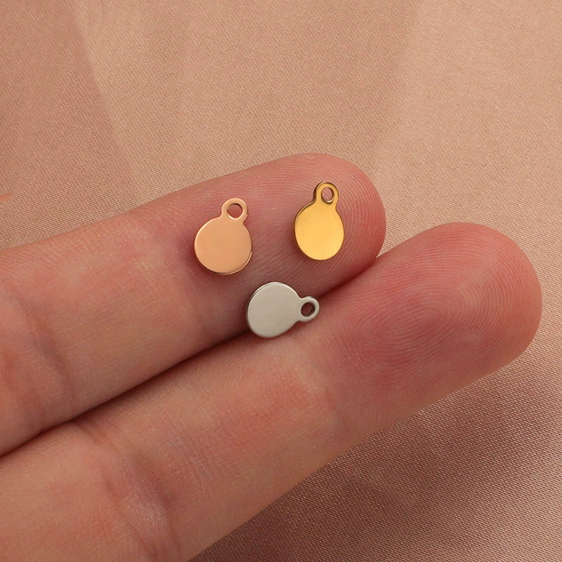 Jewelry Accessories Stainless Steel Round Creative Diy Pendant Fully Polished Electroplated - Image 4