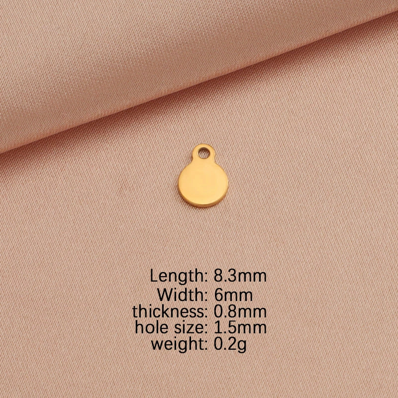 Jewelry Accessories Stainless Steel Round Creative Diy Pendant Fully Polished Electroplated - Image 7