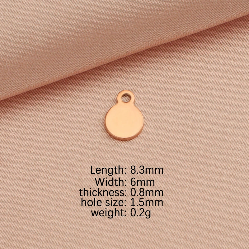 Jewelry Accessories Stainless Steel Round Creative Diy Pendant Fully Polished Electroplated - Image 8