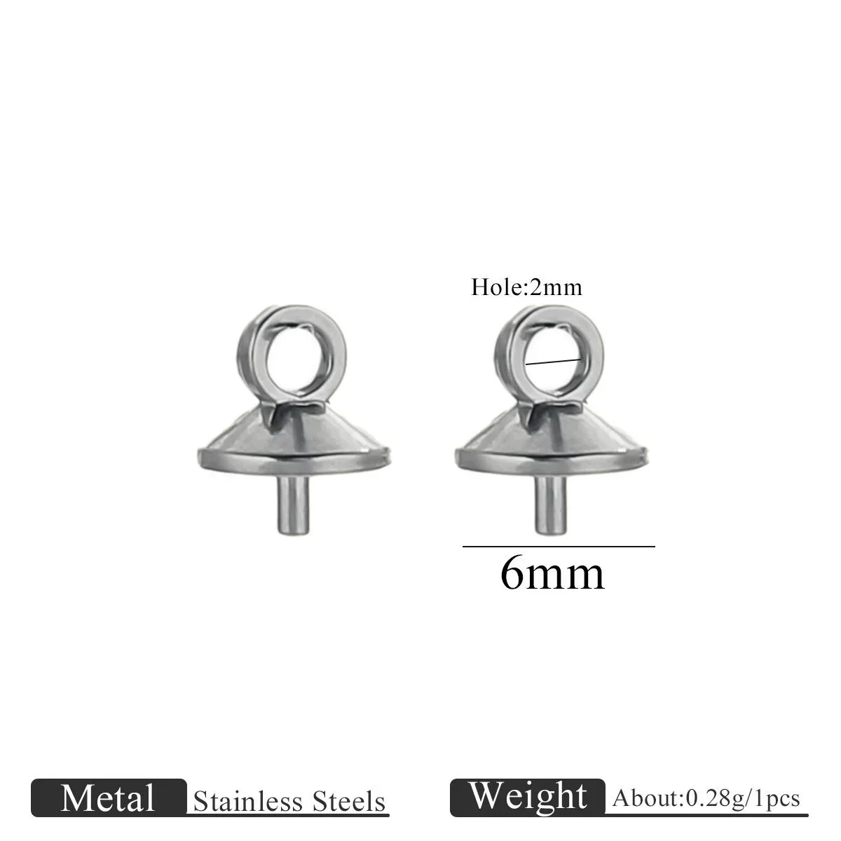 Jewelry Accessories Stainless Steel Vacuum Goldplated Round Bead Cap Pearl Pendant Sheep Eye Cap - Image 13