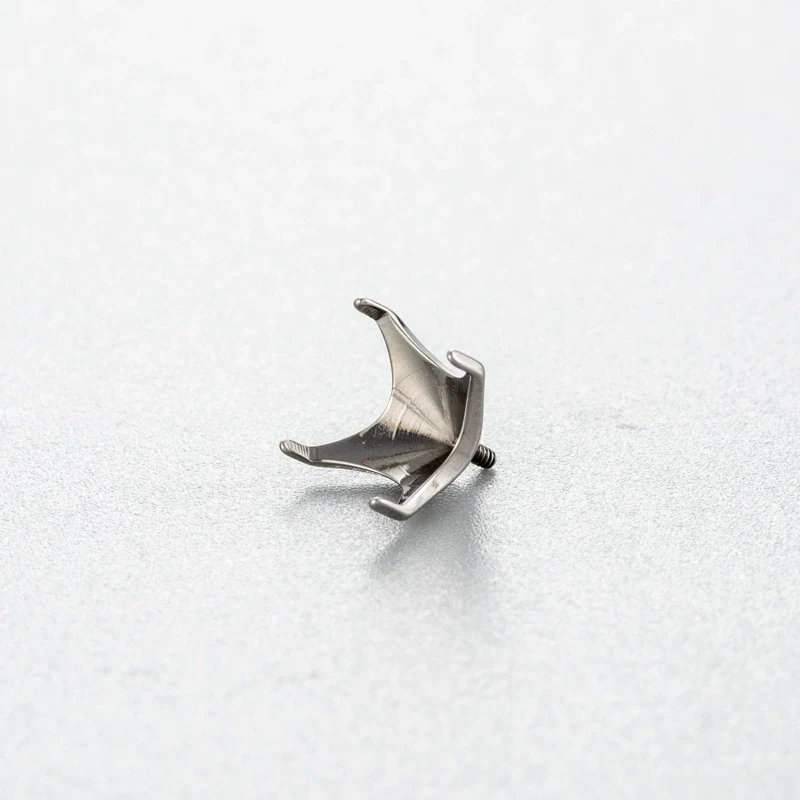 Jewelry Accessories Titanium Alloy Geometric Polished Ear Nail Puncture Emptyholder - Image 9