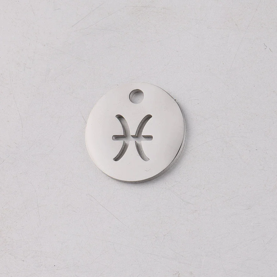 Jewelry Accessories Titanium Steel Single Hole Round Hollow Constellation Geometric Pendant Mirror Finish Polishing - Image 17