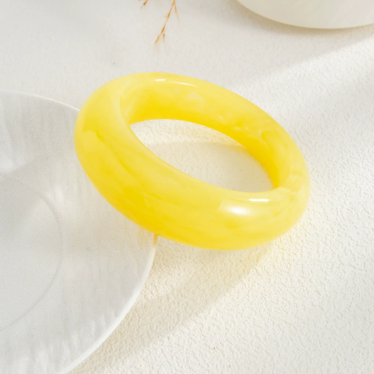 Jewelry Acrylic Acetate Resin Curved Irregular Texture Electroplated Bracelet - Image 15
