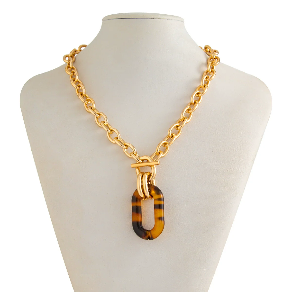 Jewelry Acrylic Geometric Leopard Print Metal Chain Electroplating - Image 5
