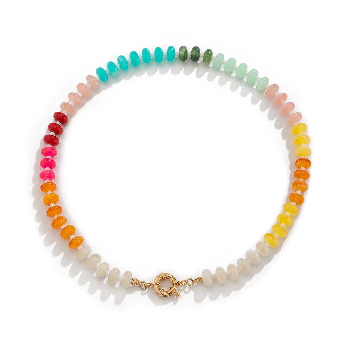 Jewelry Acrylic Geometric Sweet Dopamine Irregular Clavicle Chain Electroplated Necklace - Image 5