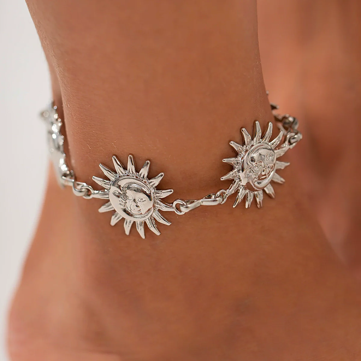 Jewelry Alloy And Iron Chain Geometric Style Women's Anklet With Tassel - Image 4