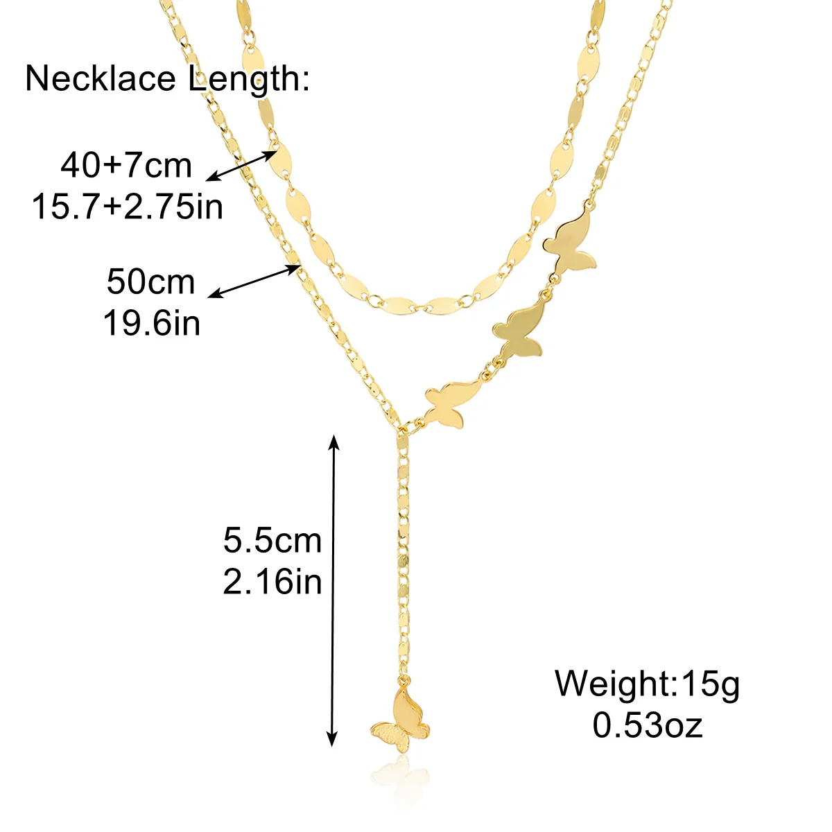 Jewelry Alloy Butterfly Necklace With Electroplating Treatment Featuring Animal Patterns - Image 6