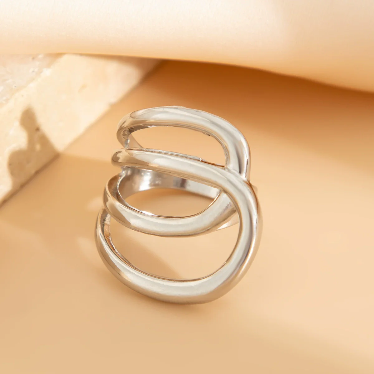 Jewelry Alloy Curved Smooth Spring Irregular Ins Style Electroplated Bracelet - Image 12