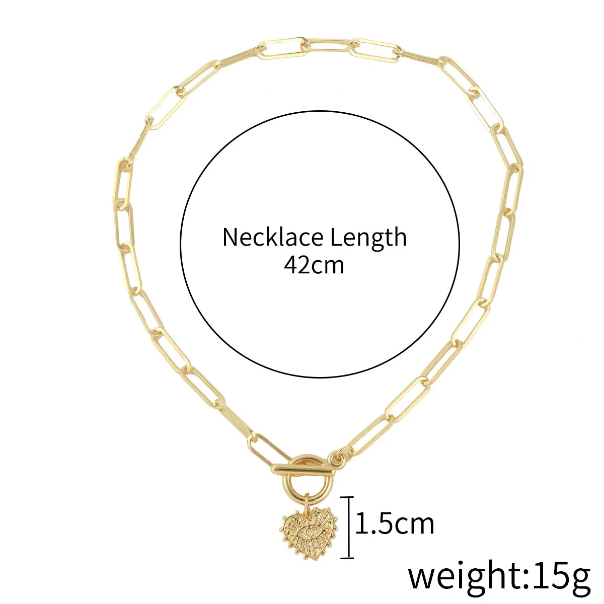 Jewelry Alloy Devil's Eye Pendant Multilayer Necklace With Geometric Wave Pattern And Electroplating Treatment For Women - Image 10