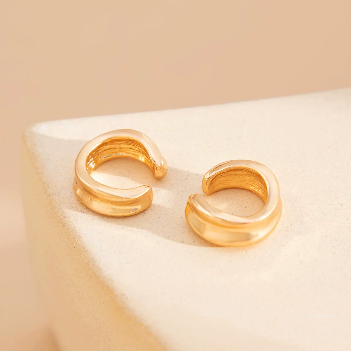 Jewelry Alloy Geometric Cshaped Nonpierced Ear Clips Electroplating Light Luxury Style For Women - Image 4