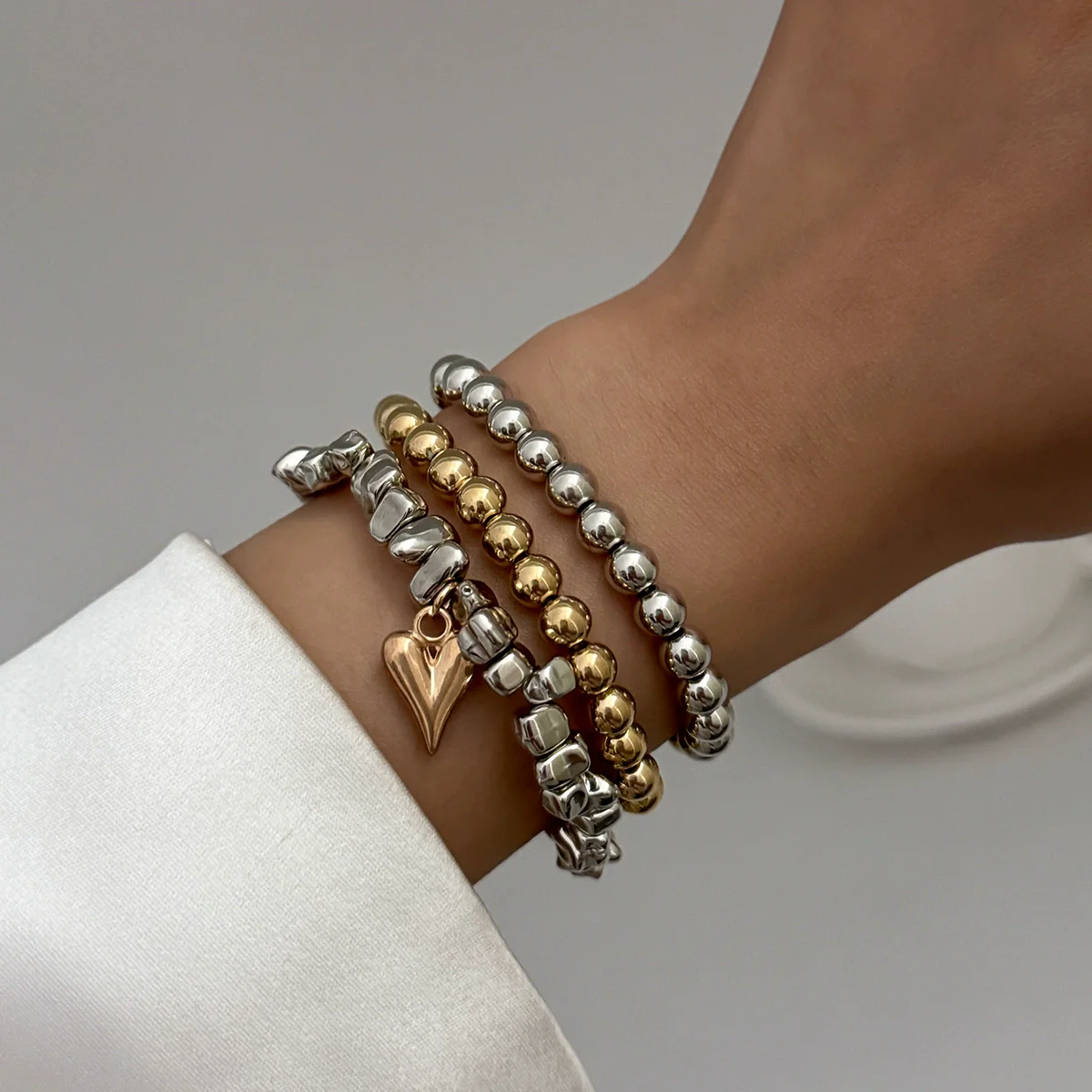 Jewelry Alloy Heart Geometric Clavicle Chain Electroplating Light Luxury Style - Image 10