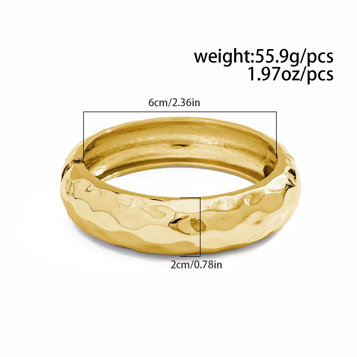 Jewelry Alloy Highend Irregular Round Spring Bracelet With Electroplating - Image 3