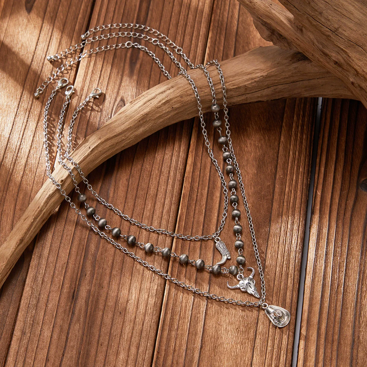 Jewelry Alloy Iron Chain Geometric Irregular Electroplating Clavicle Necklace For Women - Image 4