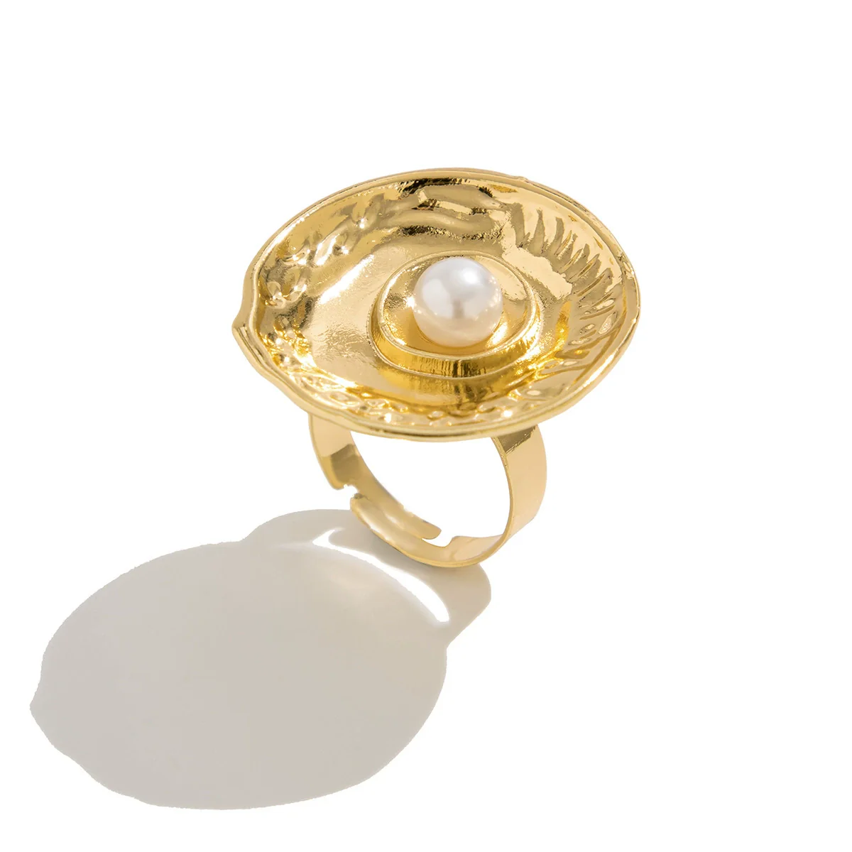 Jewelry Alloy Light Luxury Geometric Irregular Hollow Square Ring Electroplating For Women - Image 5