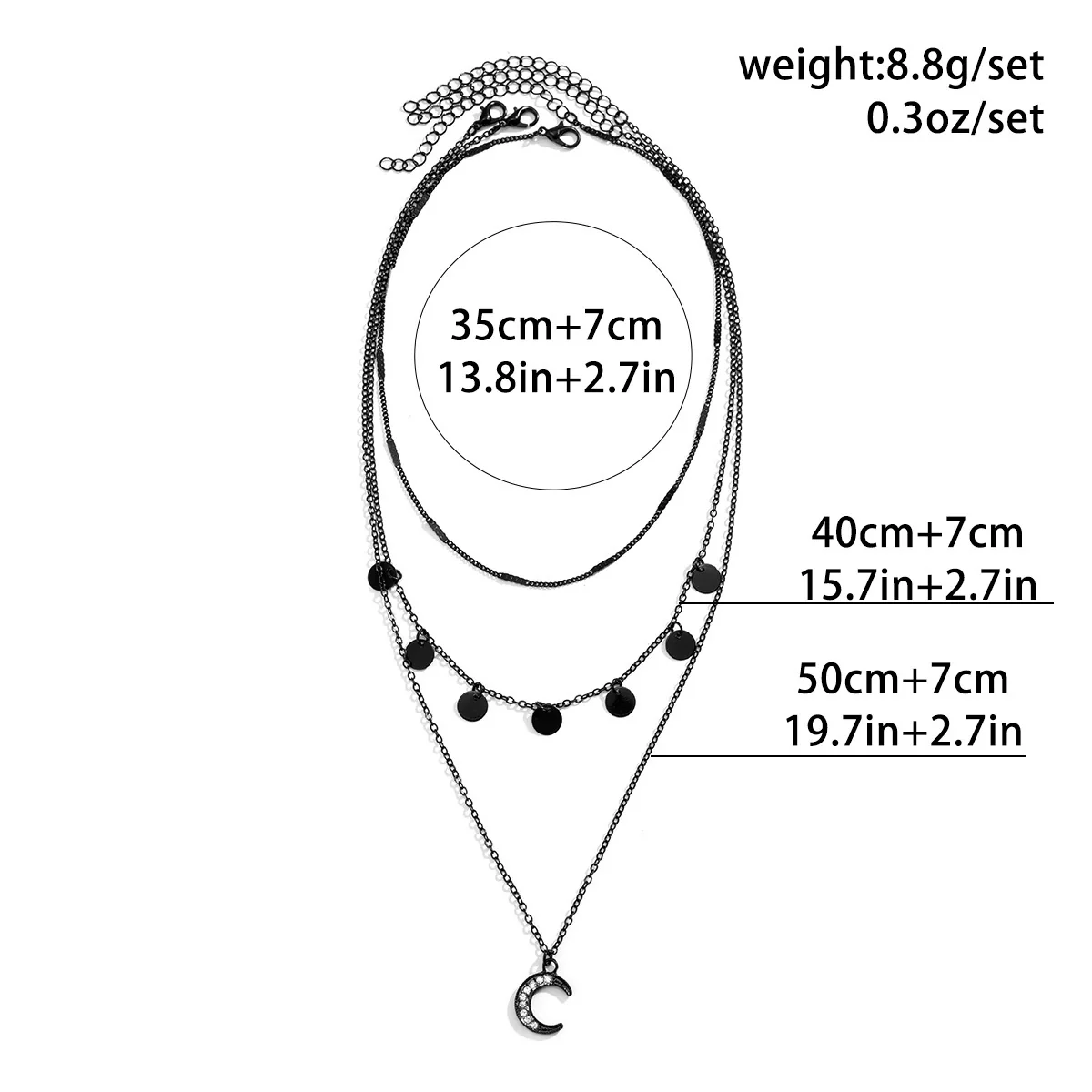 Jewelry Alloy Metal Geometric Open Heart Box Chain Electroplated Tassel Necklace For Women - Image 5