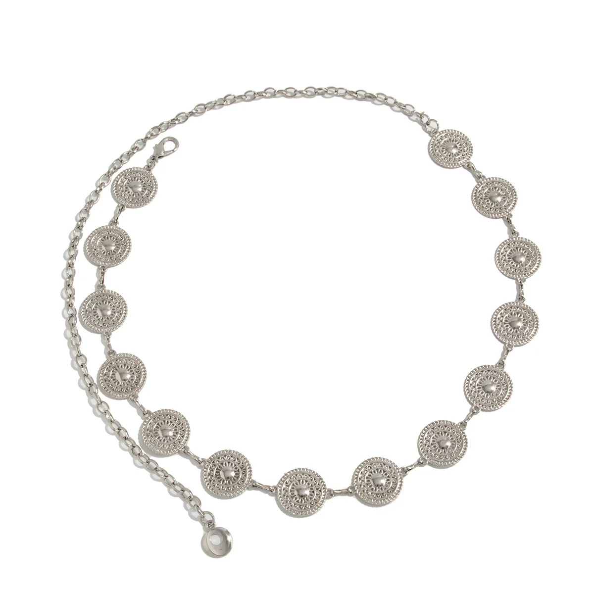 Jewelry Alloy Peach Heart Splicing Hip Hop Style Body Chain For Female - Image 5