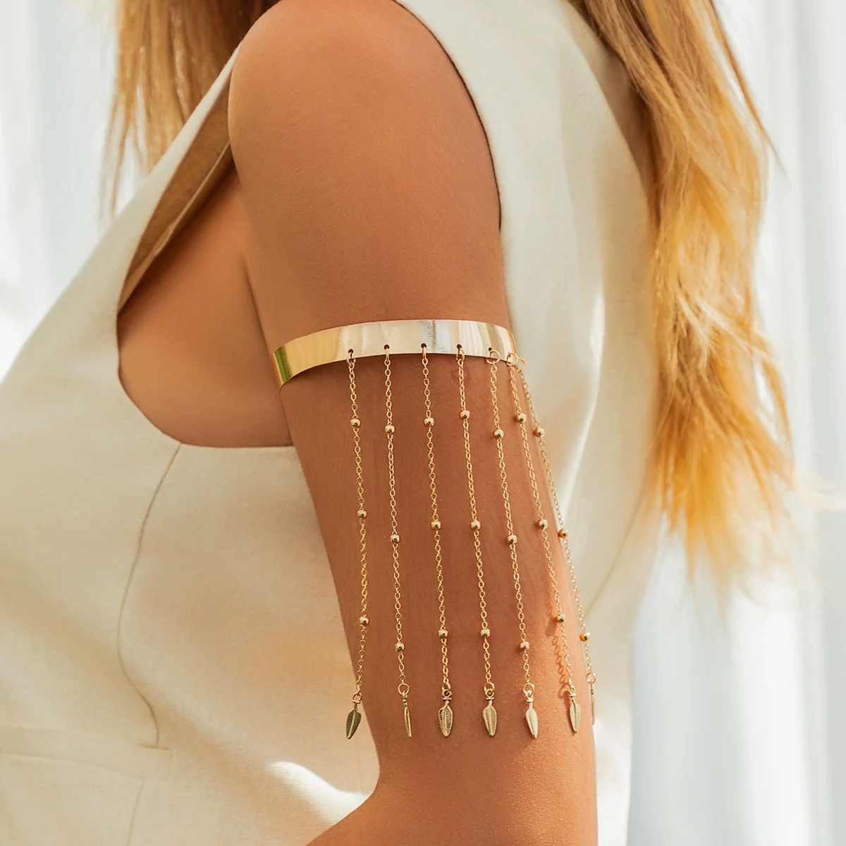 Jewelry Alloy Retro Fashion Multilayer Direction Arrow Tassel Arm And Leg Chain Electroplating Women's - Image 3