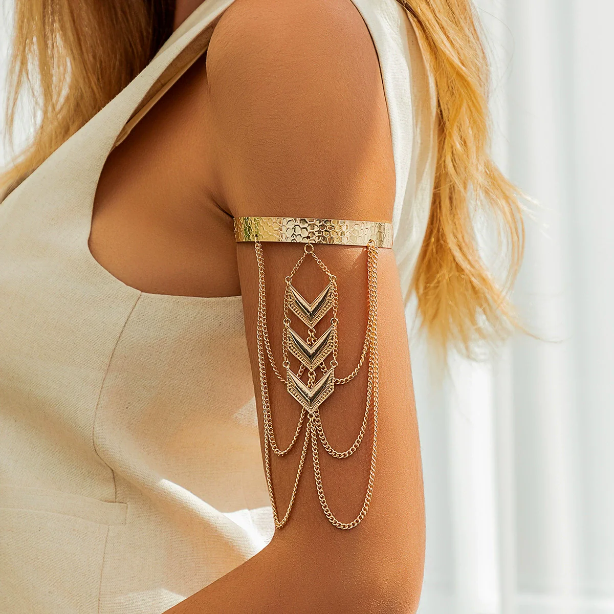 Jewelry Alloy Retro Fashion Multilayer Direction Arrow Tassel Arm And Leg Chain Electroplating Women's - Image 7