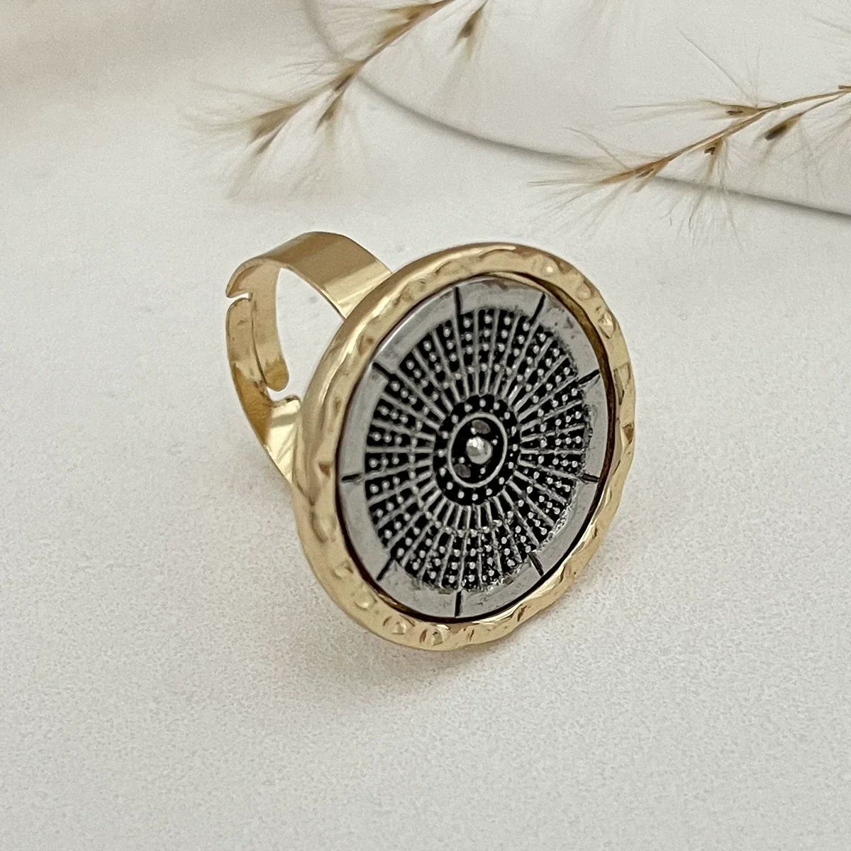 Jewelry Alloy Rings Geometric Pattern Electroplating Women's - Image 7