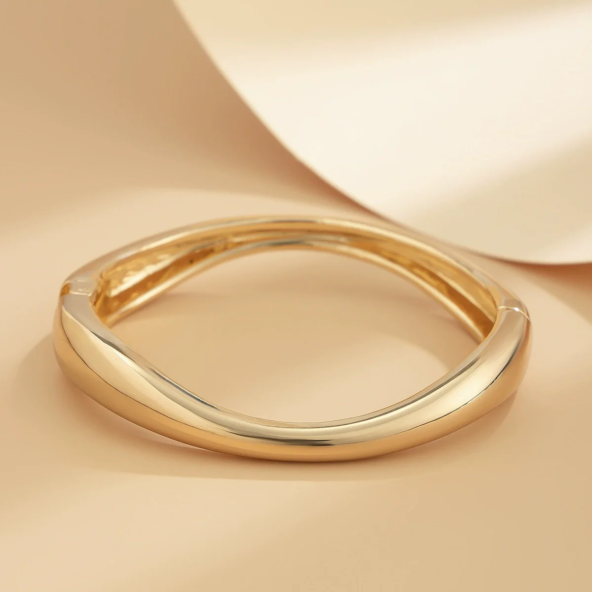 Jewelry Alloy Spring Bracelet Irregular Water Drop Shape Electroplating Minimalist Style - Image 8