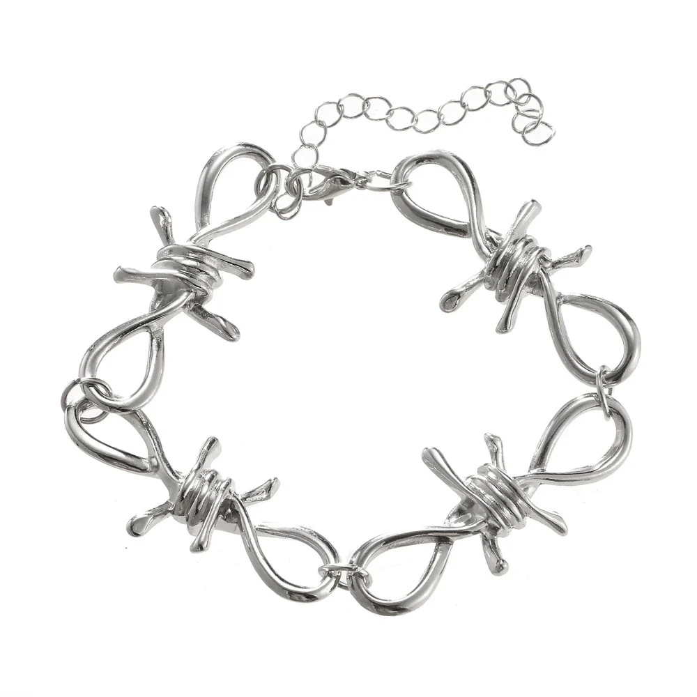 Jewelry Alloy Twist Chain Thorn Necklace Cold Punk Retro Hip Hop Electroplated - Image 7