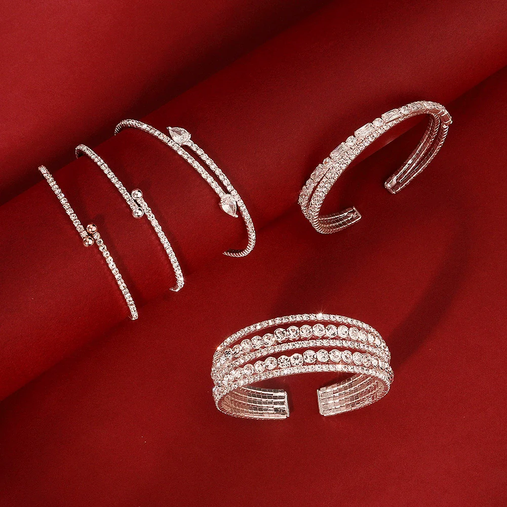 Jewelry Bracelet Rhinestone Cross Trendy Fine Allmatch Elastic - Image 2