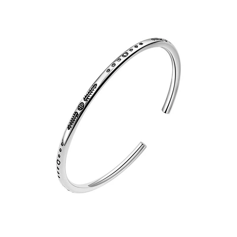 Jewelry Brass Open Adjustable Indian Feather Star Moon Totem Electroplated Bracelet For Men And Women - Image 5