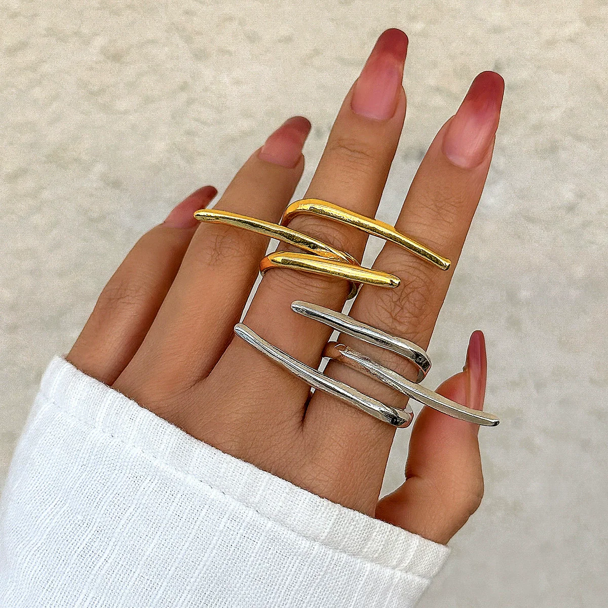 Jewelry Butterfly Knuckle Ring Alloy Bow Electroplated - Image 4